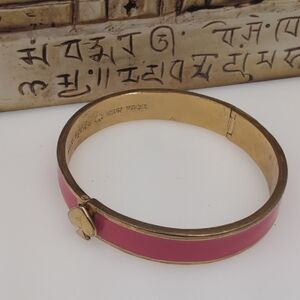 Kate Spade Pink and Gold Enamel Bangle - Flawed